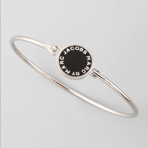 Silver Disc Logo Bangle